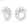  Bông Tai Swarovski Mesmera round earrings Marquise cut, White, Rhodium plated 