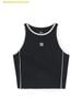  Áo Ba Lỗ MLB Nữ Phom Croptop Basic Small Logo Màu Đen 3FTKB0153 