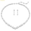  Bộ Trang Sức Dây Chuyền Và Bông Tai Swarovski Mesmera set Mixed cuts, White, Rhodium plated 5674306 