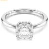  Nhẫn Swarovski Stilla cocktail ring Round cut, White, Silver-tone finish 5717938 