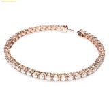  Vòng Tay, Lắc Tay Swarovski Matrix Tennis bracelet Round cut, SKU 5657657, Rose gold 