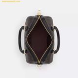  Túi Xách Dáng Trống Coach Rowan Satchel Bag In Signature Canvas Black CV961 