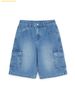  Quần Short MLB Women's Basic Cargo Denim Shorts New York Yankees 3FDPB0453-50INS Màu Xanh 
