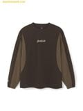  Áo Tay Dài MLB Basic Outdoor Colorblock Cursive Woven Man-to-Man New York Yankees 3AMTB0754-50BRS Nâu 