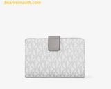  Ví Michael Kors Jet Set Medium Signature Logo Bi-Fold Wallet 35F3GTVF2V - OPTIC WHITE 