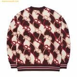  Áo Sweat MLB Argyle Front Pattern Overfit Sweatshirt Boston Red Sox 3AMTY0124-43WIS 