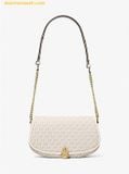  Túi Đeo Vai Michael Kors Mila Medium Signature Logo Messenger Bag 35T5GIMM8B Trắng Logo 