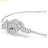  Lắc Tay Swarovski Matrix bracelet Baguette cut, Knot, White, Rhodium plated 5731101 