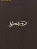  Áo Tay Dài MLB Basic Outdoor Colorblock Cursive Woven Man-to-Man New York Yankees 3AMTB0754-50BRS Nâu 