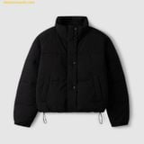  Áo Khoác Phao WHOAU High Neck Short Puffer Padding WHJPE4V15F màu Đen 