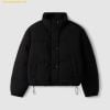 Áo Khoác Phao WHOAU High Neck Short Puffer Padding WHJPE4V15F màu Đen