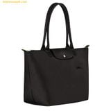  Túi Tote Longchamp Le Pliage Green Size L Tote bag Black Noir - Recycled canvas Đen 