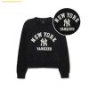 Áo Sweat Crop MLB Women's Varsity Comfortable Crop Man-to-Man NY (Black) 3FMTV0231-50BKS - Đen 