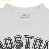  Áo Phông MLB Varsity Overfit Short Sleeve T-Shirt BOS (L.Melange Grey) 3ATSV0233-43MGL 