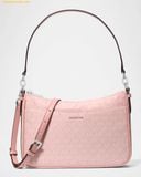  Túi Đeo Vai Michael Kors Jet Set Medium Signature Logo Pochette Crossbody Bag Màu HỒNG Logo 