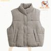  Áo Khoác Ghile WHOAU Women's Steve Cropped Corduroy Vest Whvwd4T07F Xám 