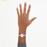  Đồng Hồ Swarovski Matrix bangle watch Swiss Made, Crystal bracelet, White, Stainless Steel 5677487 