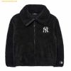  Áo Khoác Lông MLB Basic Stand Neck Mega Logo Soft Dumble Fleece Jumper New York Yankees 3AJPF3016-50BKS - Đen 