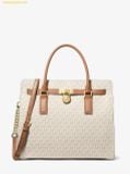  Túi Xách Michael Kors Hamilton Moderne Large Signature Logo Satchel Vanila 30F5GNXS3B 