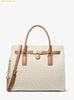 Túi Xách Michael Kors Hamilton Moderne Large Signature Logo Satchel Vanila 30F5GNXS3B