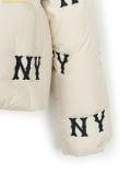  Áo Khoác Phao MLB Women's Megagram Embroidered Tube Hooded Crop Padded NY (D.Cream) 3FDJG1046-50CRD 