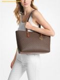  Túi Đeo Vai Michael Kors Sheila Large Signature Logo Tote Bag 35S4G6HT9B Nâu Logo 