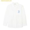  Áo Sơ Mi MLB Monogram Big Lux Boston Red Sox 3AWSM0341-43IVS Màu Trắng 