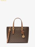  Túi Tote Michael Kors Quinn Small Signature Logo Convertible Crossbody Bag Brown 32S6GQNC0L 