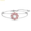 Lắc Tay Swarovski Idyllia bracelet Mixed cuts, Sun, Pink, Rhodium plated 5642968 