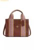 Túi Tote Vuông Coach Smith Tote Bag 24 Redwood Multi CBG91 Nâu