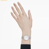  Đồng Hồ Swarovski Matrix tennis 7-link watch Swiss Made, Metal bracelet, Silver tone, Stainless steel 5673022 