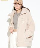  Áo Khoác Lông MLB Basic Medium Logo Mega Overfit Fleece Jumper B 3AFDB0726-43BGL - Begi 