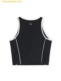  Áo Ba Lỗ MLB Nữ Phom Croptop Basic Small Logo Màu Đen 3FTKB0153 