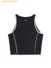  Áo Ba Lỗ MLB Nữ Phom Croptop Basic Small Logo Màu Đen 3FTKB0153 