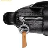  Túi Xách Longchamp Le Pliage City Pouch With Handle Size Mini Noir Black (Da) 