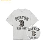  Áo Phông MLB Varsity Overfit Short Sleeve T-Shirt BOS (L.Melange Grey) 3ATSV0233-43MGL 