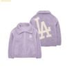  Áo Khoác Lông MLB Basic Stand-Neck Mega Logo Soft Dumble Fleece Jumper LA (L.Lavender) 3AJPF3016-07LDL Tím 