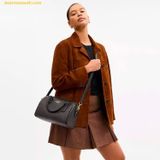  Túi Xách Dáng Trống Coach Rowan Satchel Bag In Signature Canvas Black CV961 