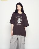  Áo Phông ADLV Ac Bear Welcome Short Sleeve T-Shirt Nâu 