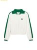  Áo Half-Zip MLB Women's Sporty Varsity Sleeve Contrast Half-Zip Sweater NY (Cream) 3FKPV0444-50CRS 