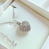  Dây Chuyền, Vòng Cổ Swarovski Idyllia pendant Heart, White, Rhodium plated 5684386 