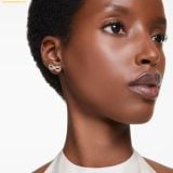  Khuyên Tai, Bông Tai Swarovski Hyperbola stud earrings Infinity, White, Rose gold-tone plated 5684085 