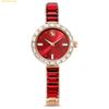  Đồng Hồ Swarovski Matrix bangle watch Swiss Made, Crystal bracelet, Red, Rose gold-tone finish 5690811 