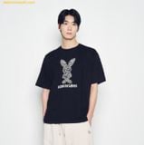  Áo Phông ADLV Stripe Rabbit Short Sleeve T-Shirt Đen 