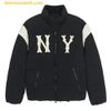 Áo Khoác Phao MLB Varsity Shoulder Colorblock Coopers Heavyweight Short Padding NY (Black) 3ADJV1146-50BKS