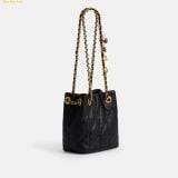  Túi Đeo Chéo Coach Jade Drawstring Bag With Quilting Black CER88 