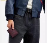  Ví Nam Coach 3-In-1 Wallet In Blocked Signature Canvas Black Currant CW380 