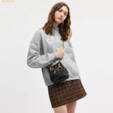  Túi Đeo Chéo Coach Jade Drawstring Bag With Quilting Black CER88 