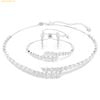  Bộ Dây Chuyền , Lắc Và Bông Tai Swarovski Mesmera Set (3), Marquise cut, White, Rhodium plated 5762135 