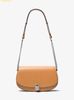 Túi Đeo Vai Michael Kors MK Mila Medium Leather Messenger Bag Nâu